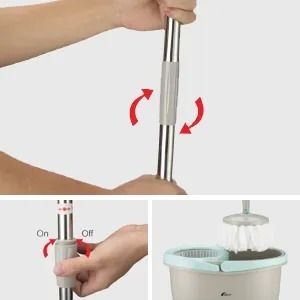 360° Rotating Head Mops with Bucket Mob Deep-cleaning magic mop-microfiber mop | Best for home and office cleaning View Gallery - Pakistan