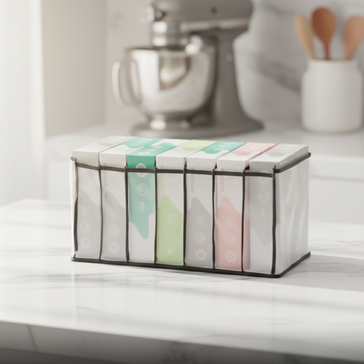 7 Grid Non-Woven Clothes Organizer for Wardrobe – Foldable Storage Box, Milky White, 75 GSM (18x9x9 in) View Gallery - Pakistan