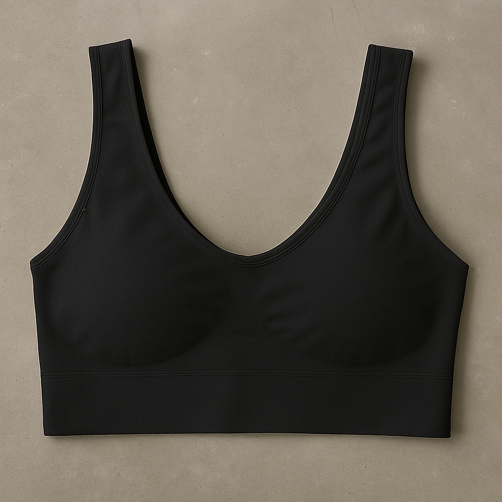 Ladies Air Bra – Soft Jersey Fabric, Plain Non-Padded Design, Comfortable &amp; Lightweight Everyday Wear Lingerie in Black Color (Stretchable Size) View Gallery - Pakistan