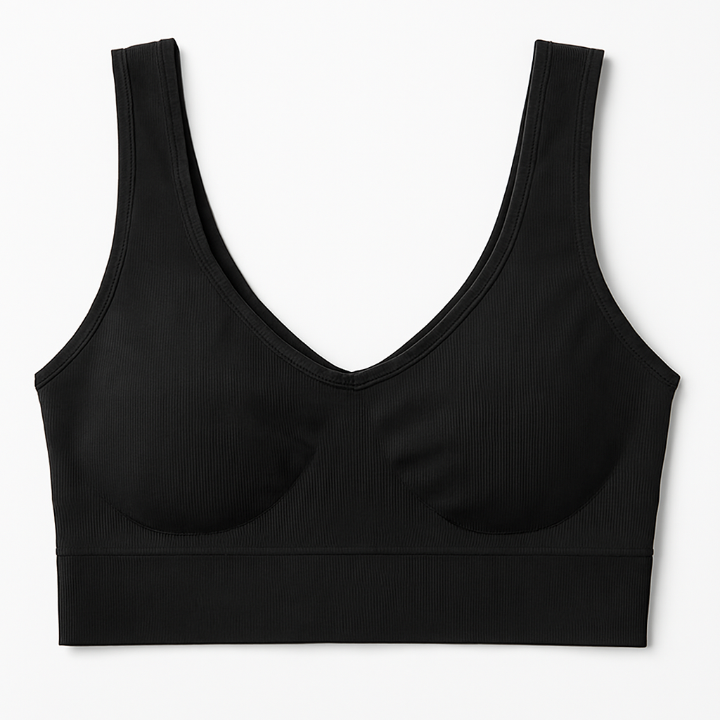 Ladies Air Bra – Soft Jersey Fabric, Plain Non-Padded Design, Comfortable &amp; Lightweight Everyday Wear Lingerie in Black Color (Stretchable Size) View Gallery - Pakistan
