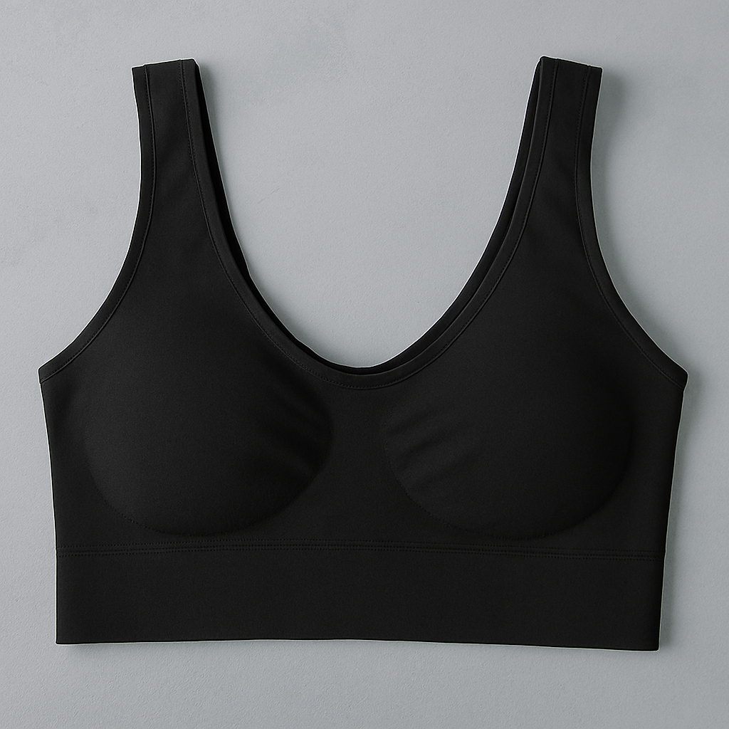 Ladies Air Bra – Soft Jersey Fabric, Plain Non-Padded Design, Comfortable &amp; Lightweight Everyday Wear Lingerie in Black Color (Stretchable Size) View Gallery - Pakistan