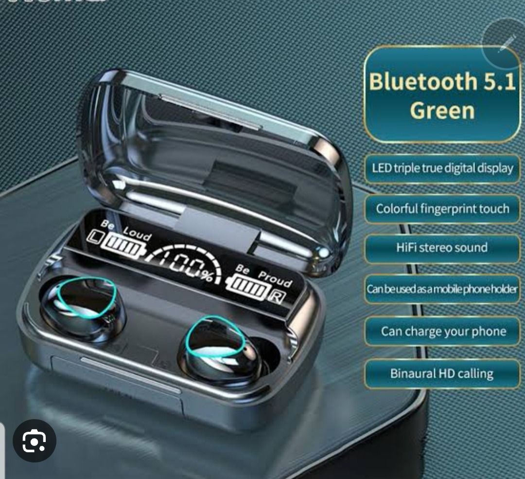 DaMix Original M10 Bluetooth Earbuds – Wireless Earphones with LED Display &amp; Power Bank Case View Gallery - Pakistan