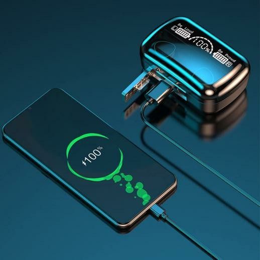 DaMix Original M10 Bluetooth Earbuds – Wireless Earphones with LED Display &amp; Power Bank Case View Gallery - Pakistan