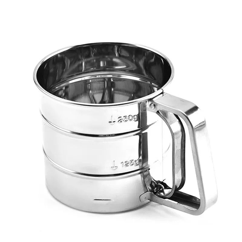 Stainless Steel Flour Sieve Cup – Handheld Baking Sifter for Flour, Sugar &amp; Powdered Ingredients View Gallery - Pakistan