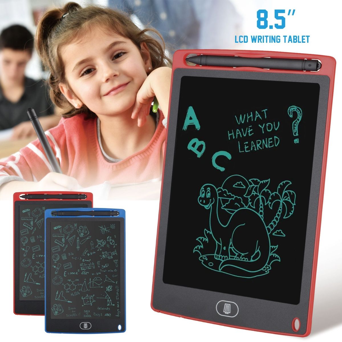8.5 Inch LCD Writing Tablet for Kids – Colorful Doodle Board Drawing Tablet with Lock, Erasable &amp;amp; Portable