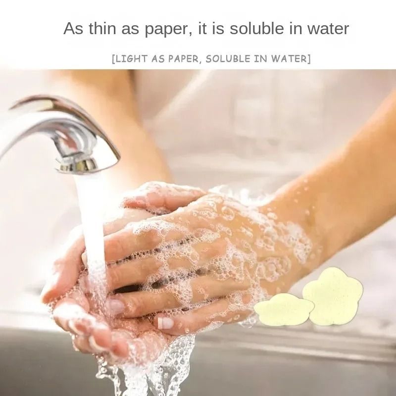 Pack of 2 Portable Disposable Soap Tablets – 50 Sheets per Box, Travel-Friendly Soap Paper (Random Color) View Gallery - Pakistan