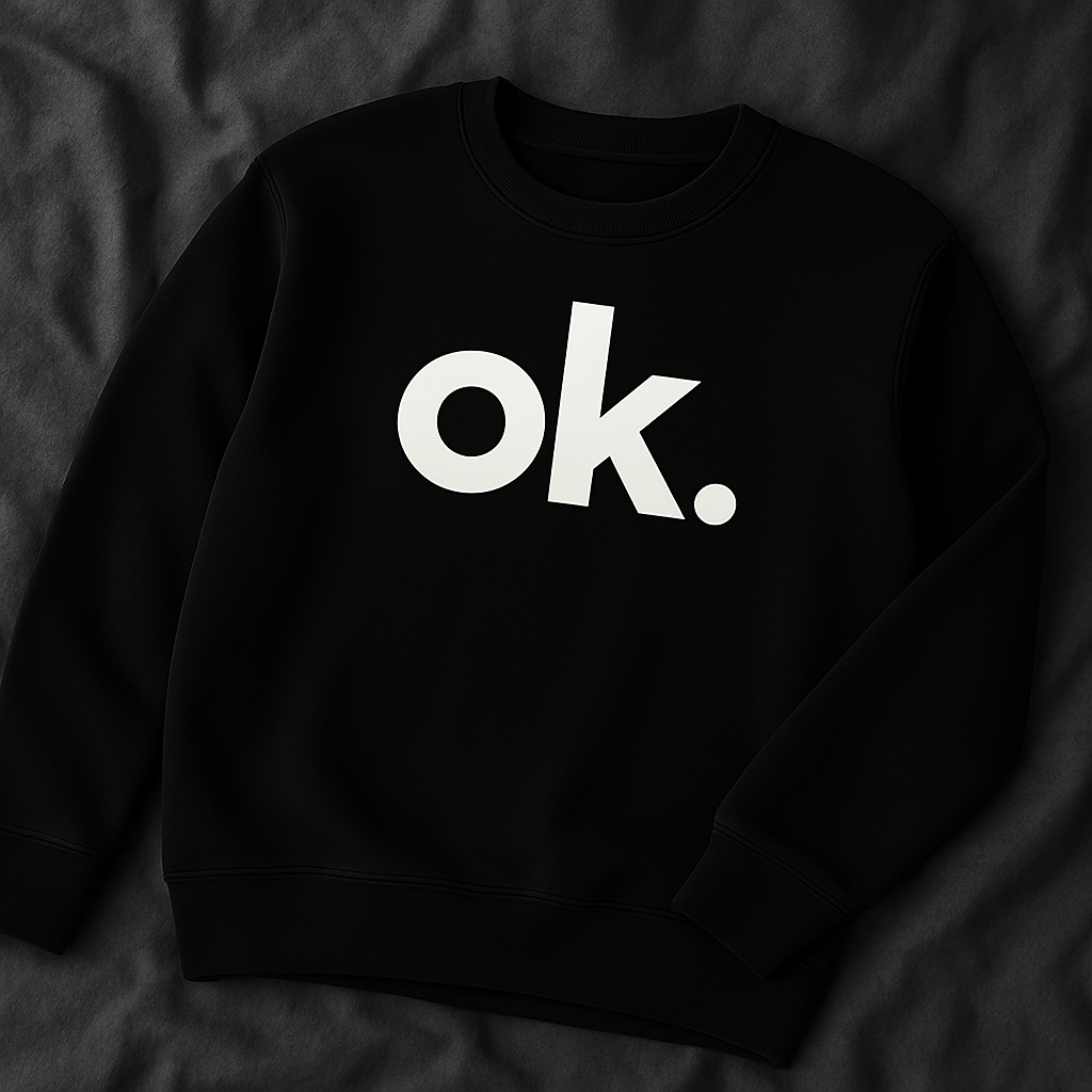 New Summer Collection Full Black Hoodie with OK Print for Men and Boys – Comfortable, Stylish &amp; Casual Wear View Gallery - Pakistan