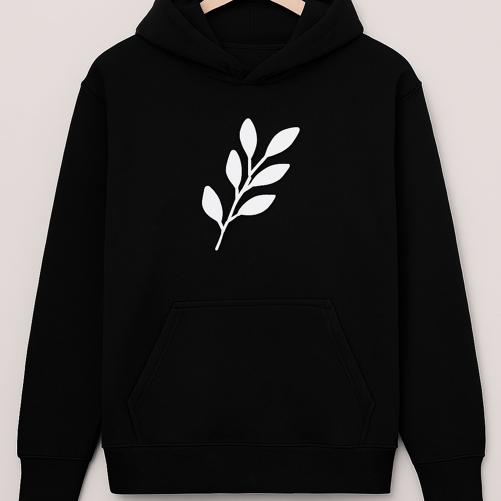Comfortable Printed Black Hoodie for Men – Premium Fabric &amp;amp; Fit