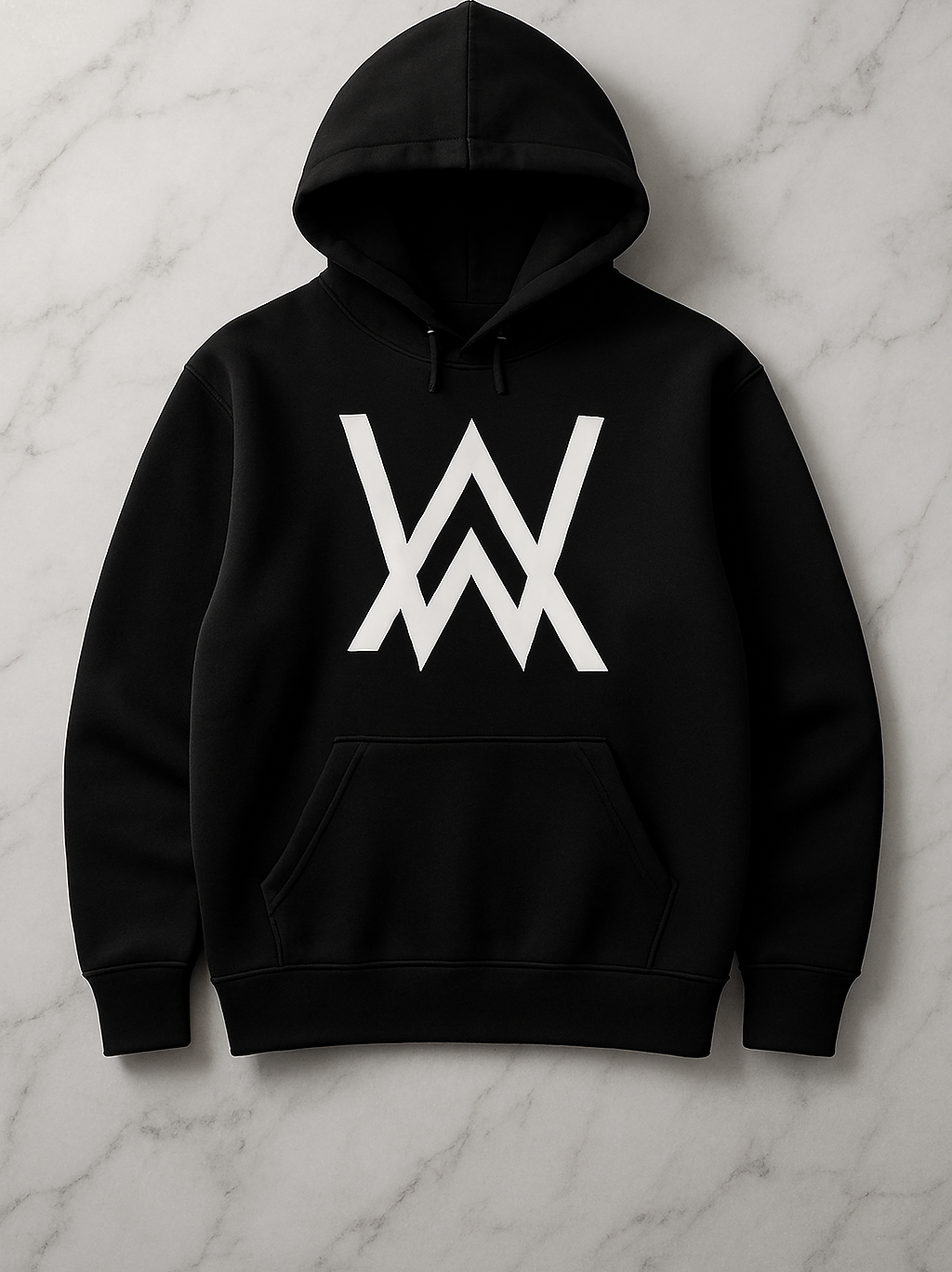 New Summer Collection Full Black Hoodie with WA Print for Men and Boys – Comfortable, Fashionable &amp;amp; Casual Wear