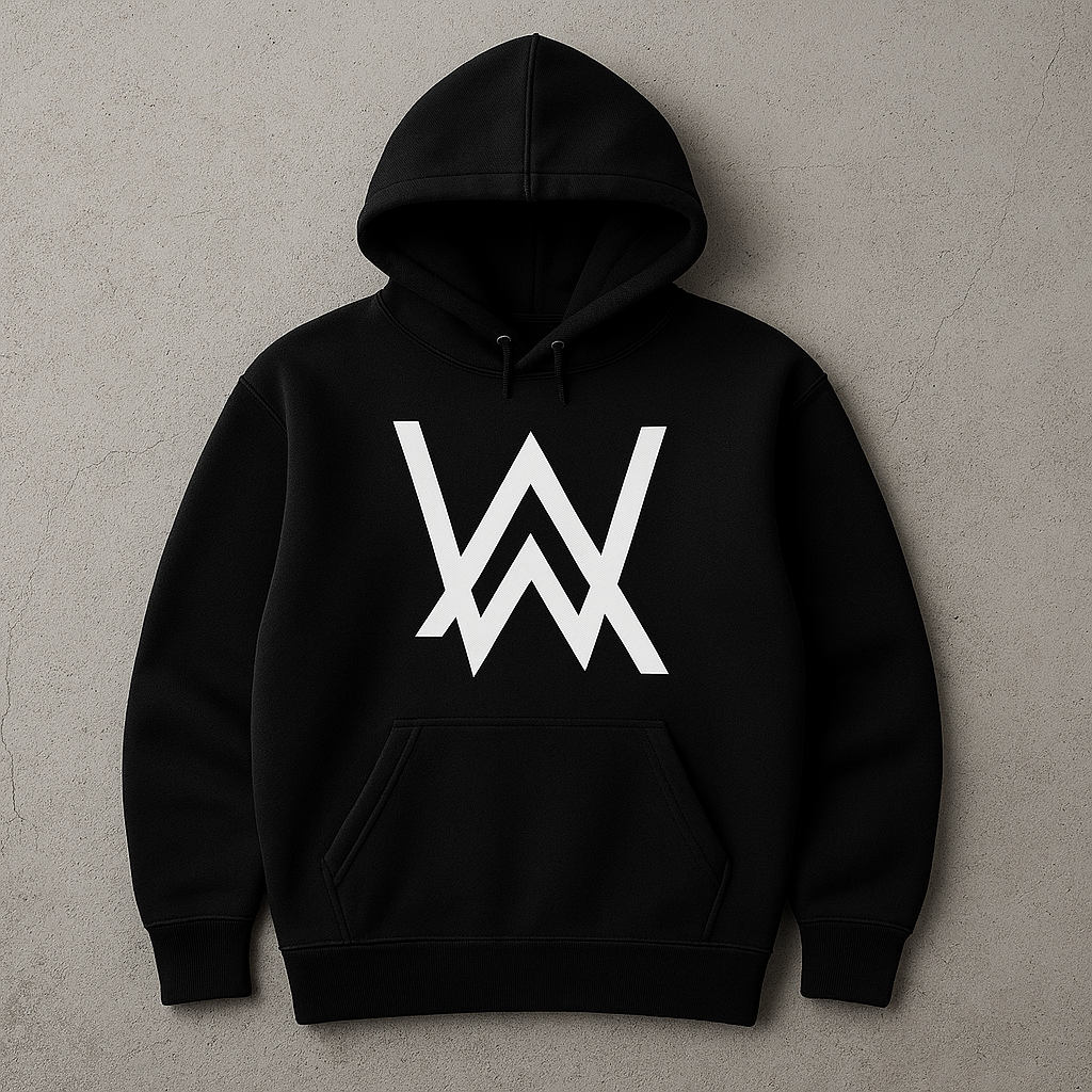 New Summer Collection Full Black Hoodie with WA Print for Men and Boys – Comfortable, Fashionable &amp; Casual Wear View Gallery - Pakistan