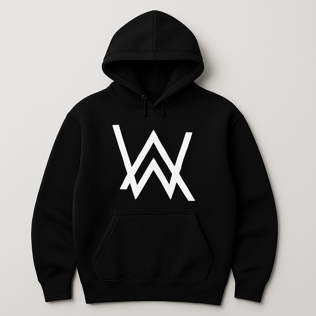 New Summer Collection Full Black Hoodie with WA Print for Men and Boys – Comfortable, Fashionable &amp; Casual Wear View Gallery - Pakistan
