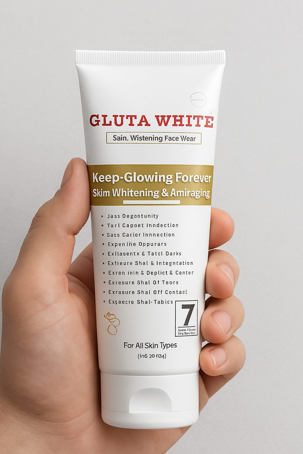 Gluta White 100% Natural Skin Whitening &amp; Anti-Aging Face Wash 100g – Gentle Cleanser for Bright, Smooth &amp; Youthful Skin View Gallery - Pakistan