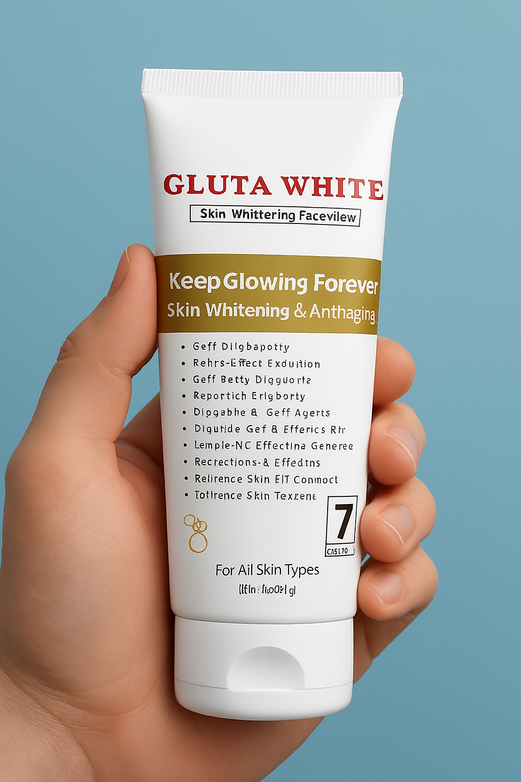 Gluta White 100% Natural Skin Whitening &amp; Anti-Aging Face Wash 100g – Gentle Cleanser for Bright, Smooth &amp; Youthful Skin View Gallery - Pakistan