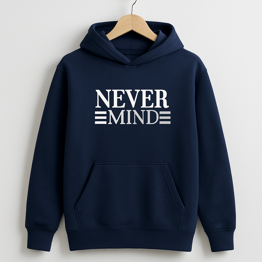 Printed Hoodie for Men – Never Mind Design, Soft Fabric, Fashionable &amp;amp; Casual Wear