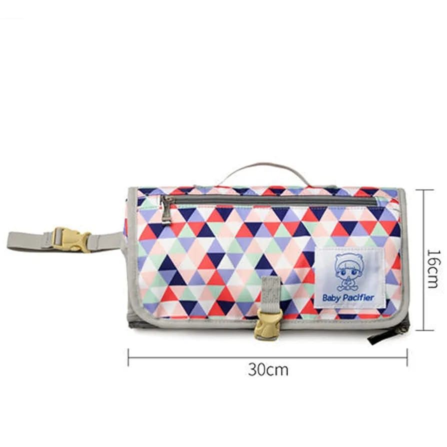 Diaper Pouch (Waterproof), Baby Product Storage, Stroller Bag, Mother's Bag, Diaper Changing Sheet, Baby Shower Gift (random color) View Gallery - Pakistan