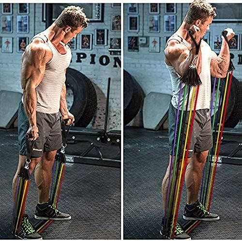 High Quality Portable Resistance Bands With Handles, Resistance Tubes &amp; Workout Bands Exercise Band Elastic Pull Rope 11 Pcs Set View Gallery - Pakistan