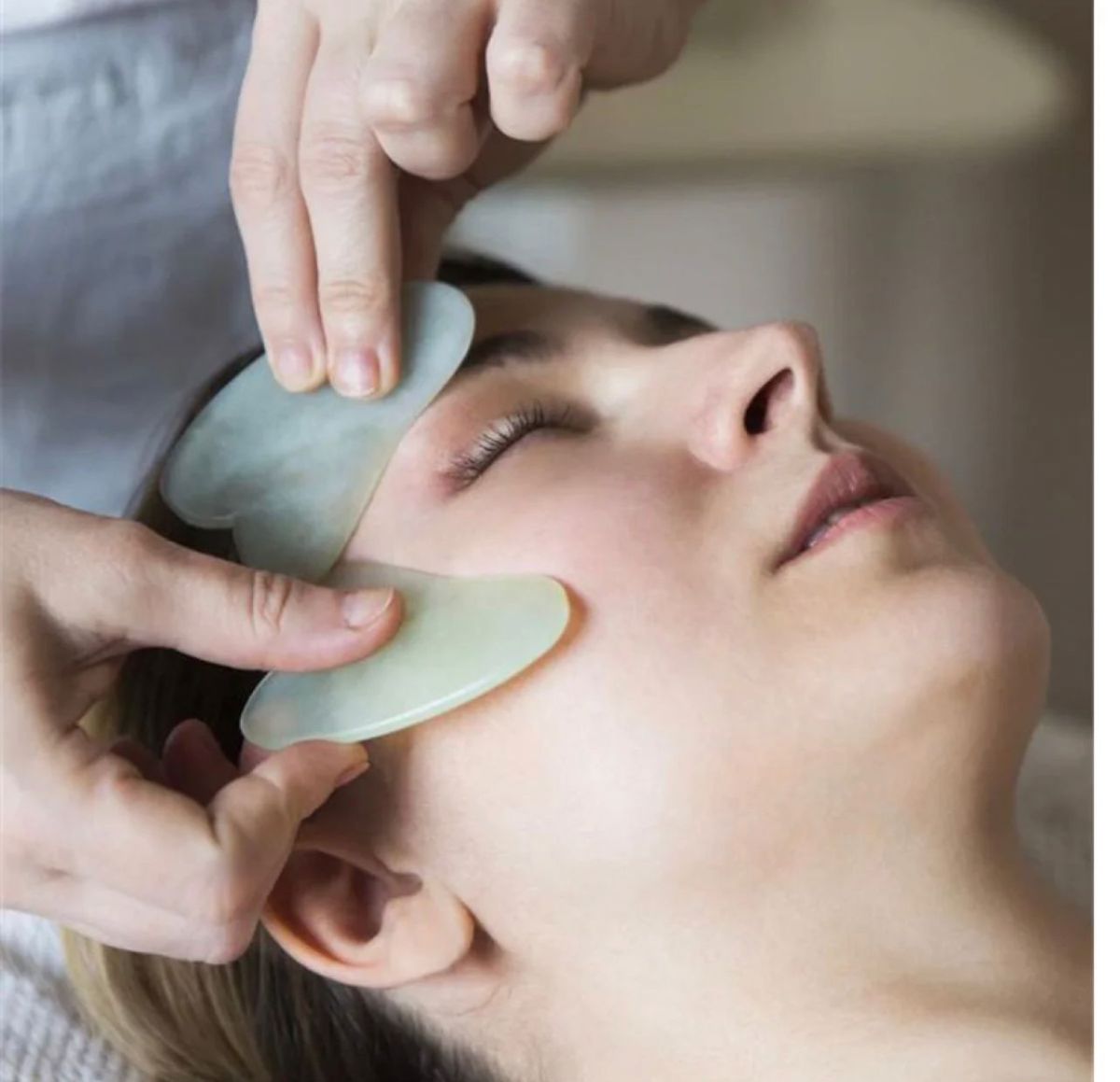 Flawless Jade Roller With Guasha (Marble Stone) Stimulates healthier skin View Gallery - Pakistan