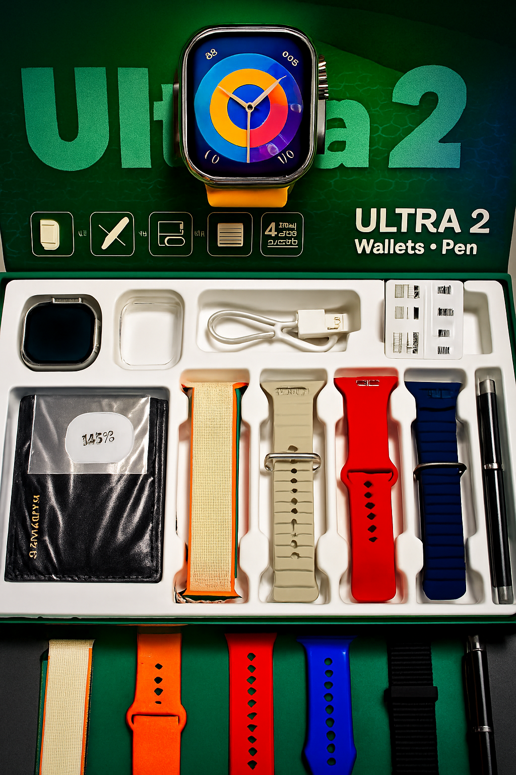 New Model S200 Smart Watch – Full Display with Original Strap, Wallet Feature &amp; Protective Cover View Gallery - Pakistan