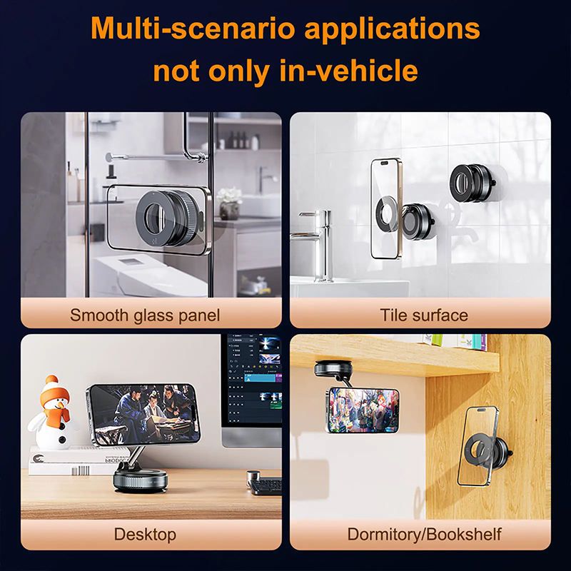 Adjustable Mobile Suction Holder – Strong Grip Phone Mount for Car, Desk, Kitchen &amp; Bedside Use View Gallery - Pakistan