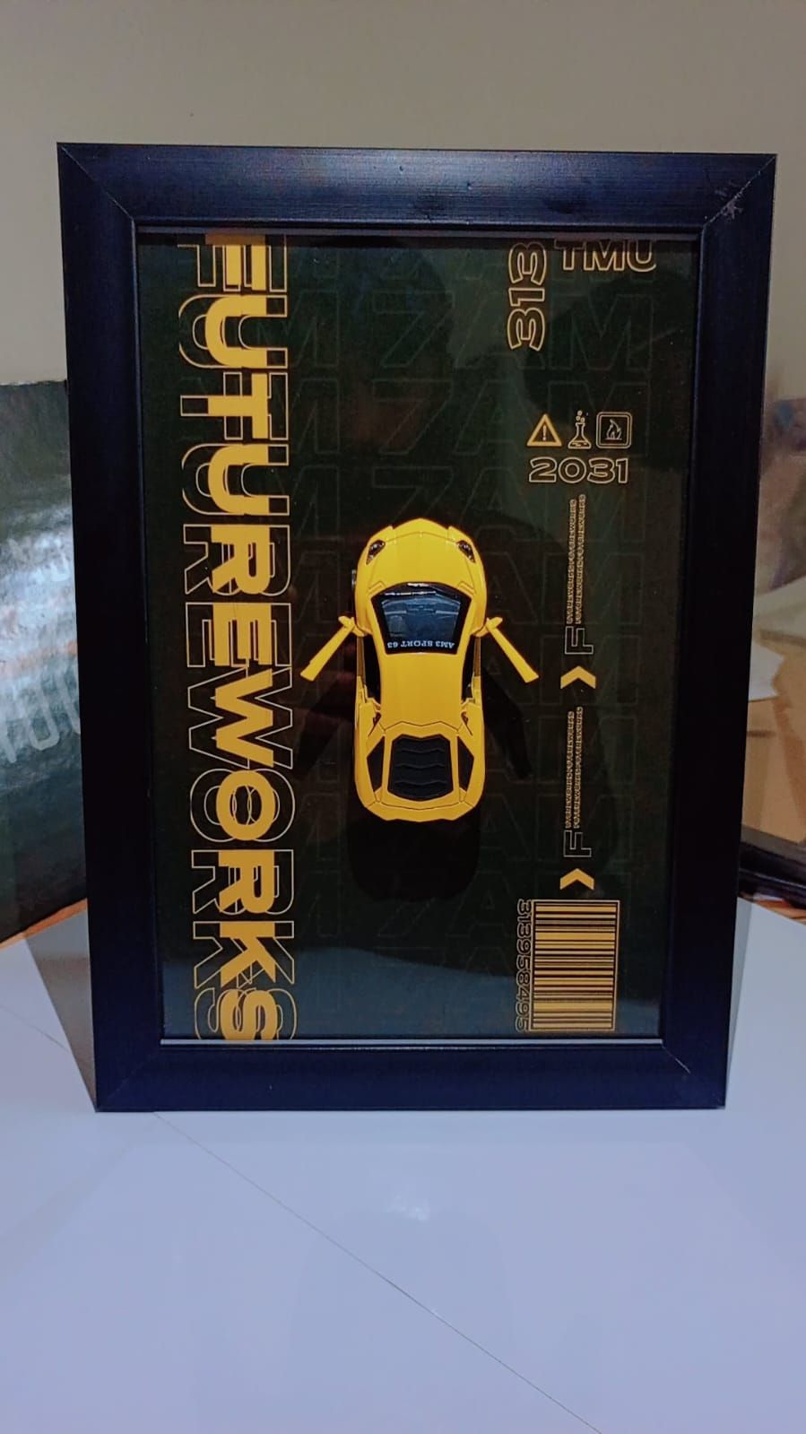 Metallic Car Wall Frame - Modern Home Decor Art View Gallery - Pakistan