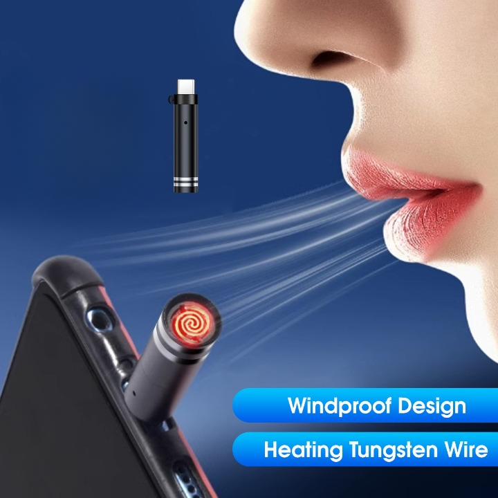 Portable Cigarette Lighter – Windproof USB Plug &amp; Play Rechargeable Car Lighter, Easy One-Touch Ignite, Compact &amp; Durable Design for Everyday Use View Gallery - Pakistan