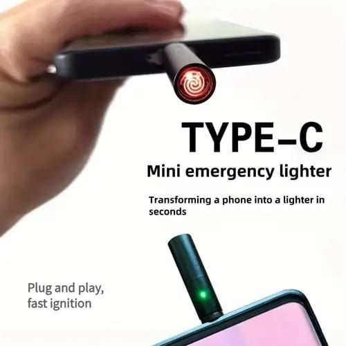 Portable Cigarette Lighter – Windproof USB Plug &amp; Play Rechargeable Car Lighter, Easy One-Touch Ignite, Compact &amp; Durable Design for Everyday Use View Gallery - Pakistan