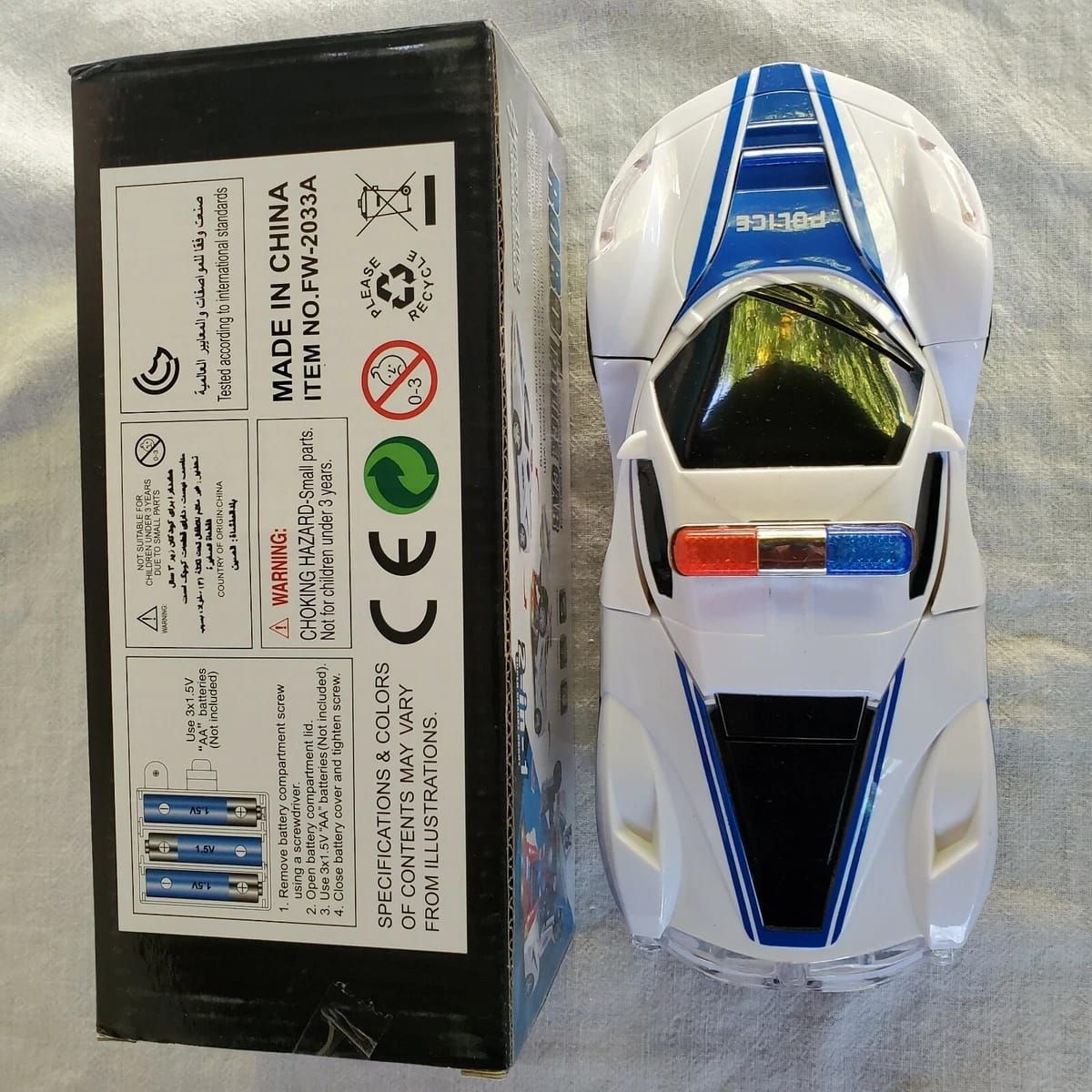 Robot Police Car Toy – Transformer with Lights, Music, Automatic Rotation &amp; Bump-and-Go Movement, Brain Development &amp; Fun Play for Kids View Gallery - Pakistan