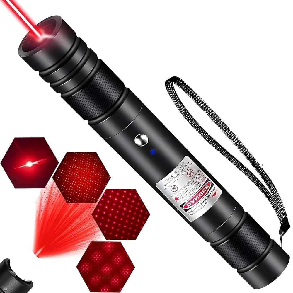 Laser 303 High Power Red Laser Pointer – Long Range Beam with Key Lock, Rechargeable 18650 Battery &amp; Charger, Durable Aluminum Alloy Body View Gallery - Pakistan