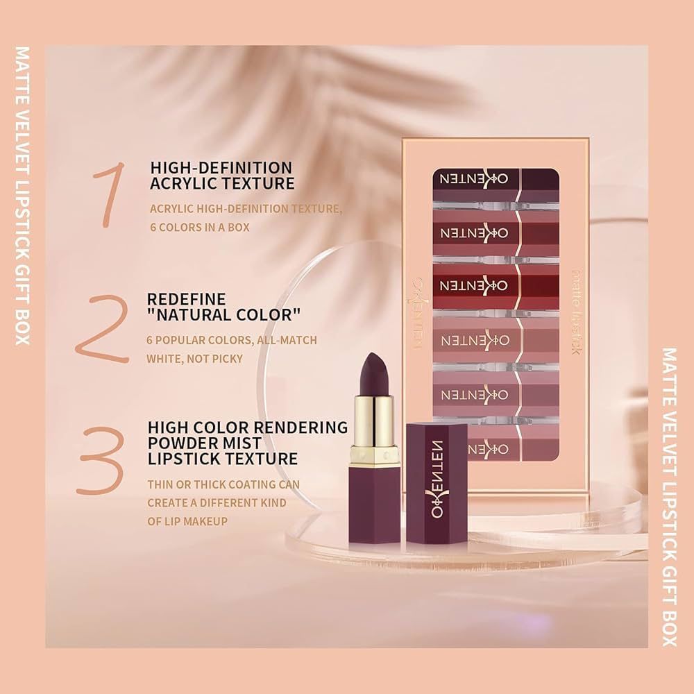 6 Pcs High Pigmented Lipstick Pack – Creamy Formula, Multicolor Shades, Long-Lasting, Smooth &amp; Vibrant Finish for Everyday Wear and Special Occasions View Gallery - Pakistan
