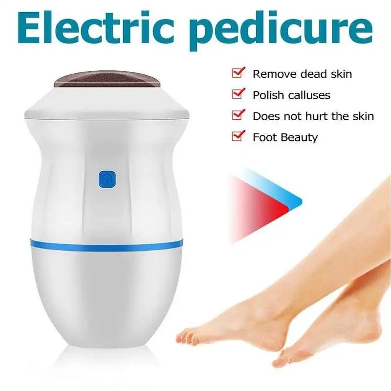 Back Callus Remover with Built-In Vacuum – Electric Foot Grinder for Dead Skin, Cracked Heels &amp;amp; Calluses, Rechargeable Pedicure Tool with Gentle &amp;amp; Powerful Exfoliation