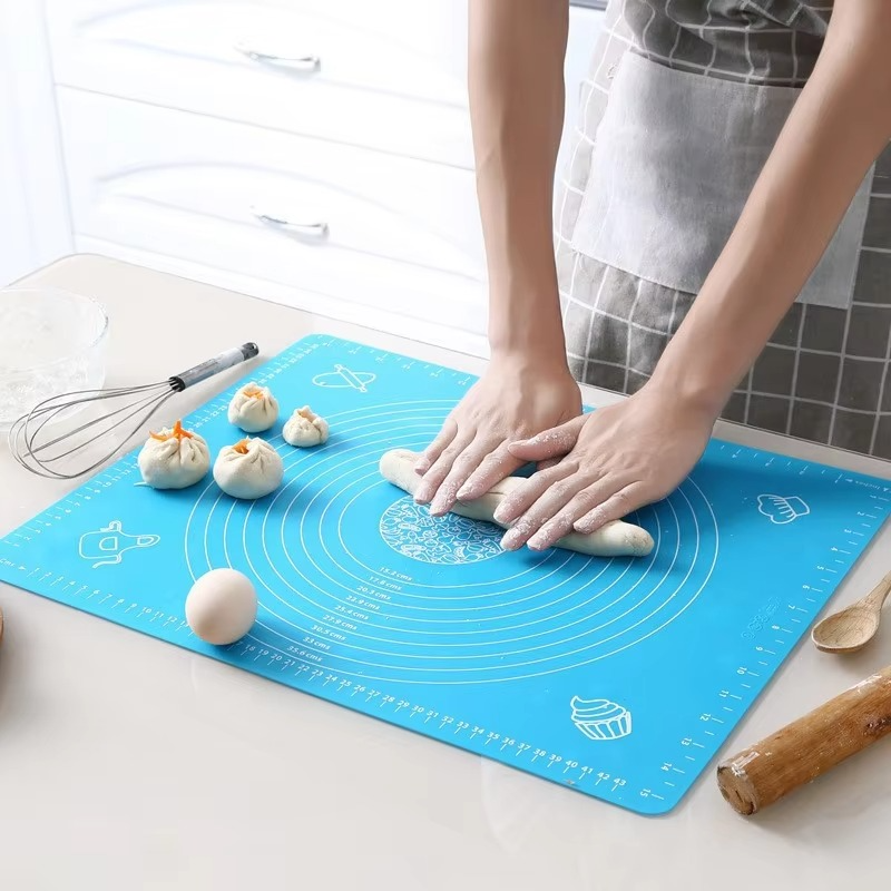 Silicone Non-Stick Rolling Mat 40x50cm – Non-Slip Pastry Mat for Dough, Cakes &amp; Baking (Random Color) View Gallery - Pakistan