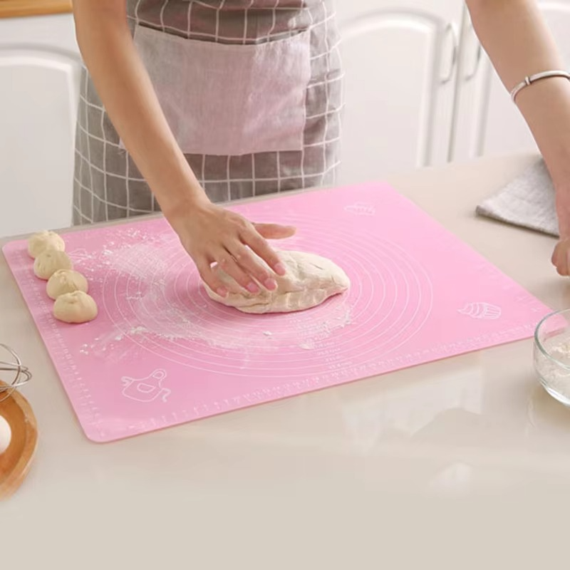 Silicone Non-Stick Rolling Mat 40x50cm – Non-Slip Pastry Mat for Dough, Cakes &amp; Baking (Random Color) View Gallery - Pakistan