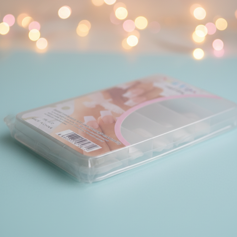 100 Pcs Fake Nails Set – White ABS Plastic Nail Tips, Durable &amp;amp; Easy-to-Apply, Smooth Finish for DIY Nail Art &amp;amp; Professional Salon Manicure