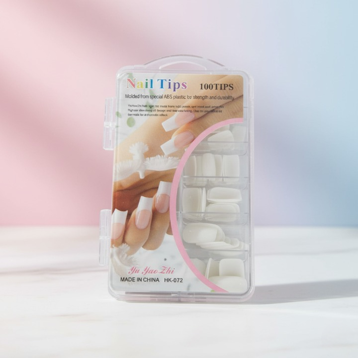 100 Pcs Fake Nails Set – White ABS Plastic Nail Tips, Durable &amp; Easy-to-Apply, Smooth Finish for DIY Nail Art &amp; Professional Salon Manicure View Gallery - Pakistan