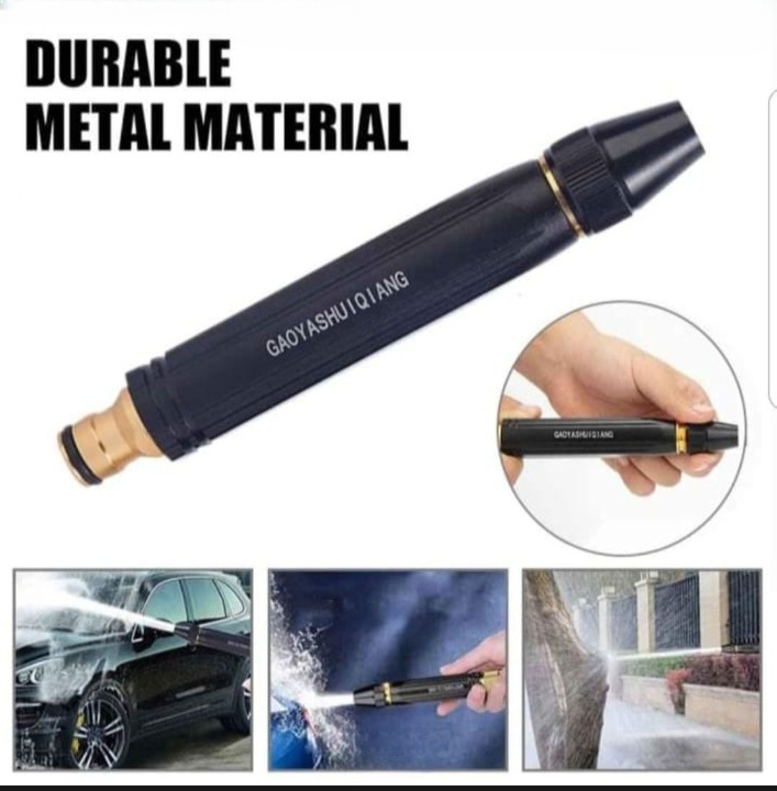 Adjustable Water Spray Nozzle – Durable Plastic Garden Hose Sprayer (Black, 1 Pc)