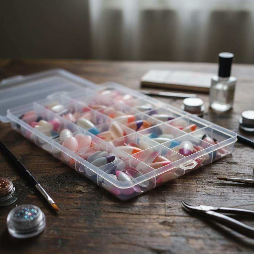 288 Pcs French Nails Set – Multicolor ABS Plastic Nail Tips, Smooth &amp; Even Coverage, Durable, Easy-to-Apply, Perfect for DIY &amp; Professional Manicures View Gallery - Pakistan