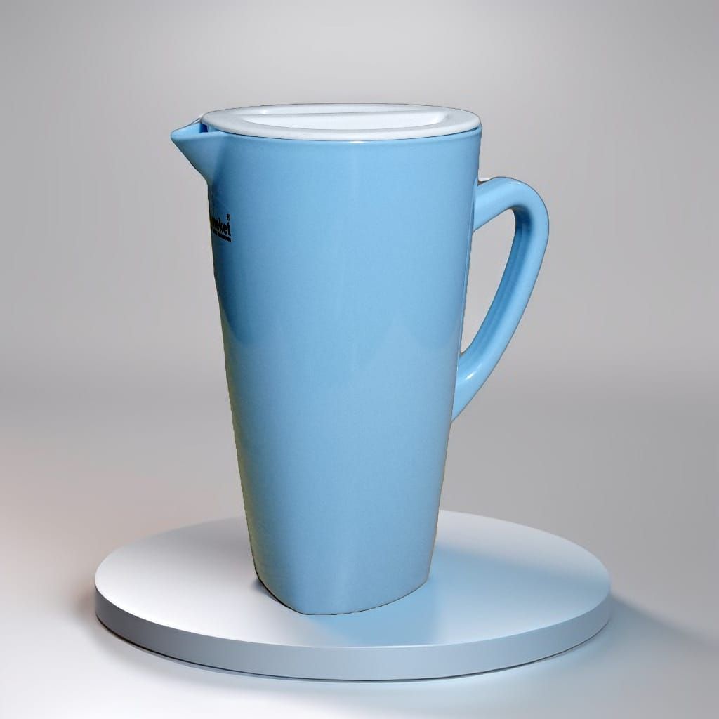 2 Liter Pure Plastic Water Jug – Food-Grade, Durable &amp; Easy-to-Clean with Handle &amp; Lid (Random color) View Gallery - Pakistan