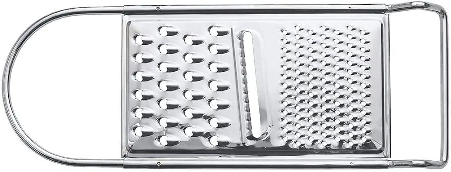 Stainless Steel Flat Grater with Sharp Teeth – Multi-Purpose Kitchen Peeler &amp;amp; Slicer for Fruits, Vegetables, Cheese, Citrus Zesting, Food Prep, Durable &amp;amp; Easy to Clean Tool