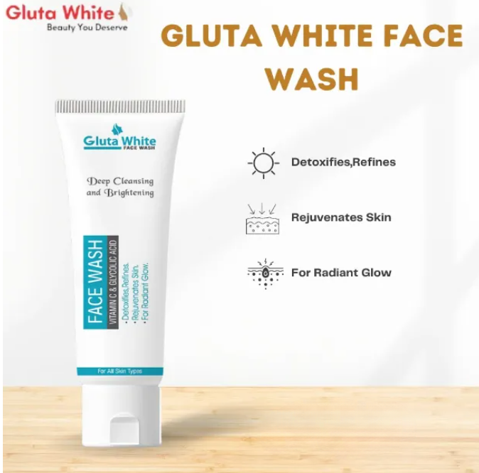 Gluta White Facewash 100ml – Brightening Deep Cleansing Formula for Clear, Glowing Skin, Gentle on All Skin Types, Daily Use Quality Face Wash View Gallery - Pakistan