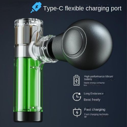 Rechargeable Facial Gun Massager – Compact Skincare Device with Type-C Charging, ABS Plastic, Portable &amp; Easy-to-Use for Relaxing Face Massage View Gallery - Pakistan