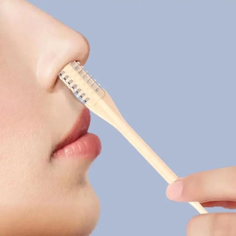 Pack of 2 Double-Sided Manual Nose Hair Trimmers – Safe &amp;amp; Painless Grooming Tool for Men &amp;amp; Women