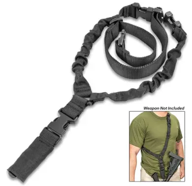 Durable Tactical Rifle Sling for Hunting &amp; Training – Adjustable, Bungee, Quick Detach View Gallery - Pakistan