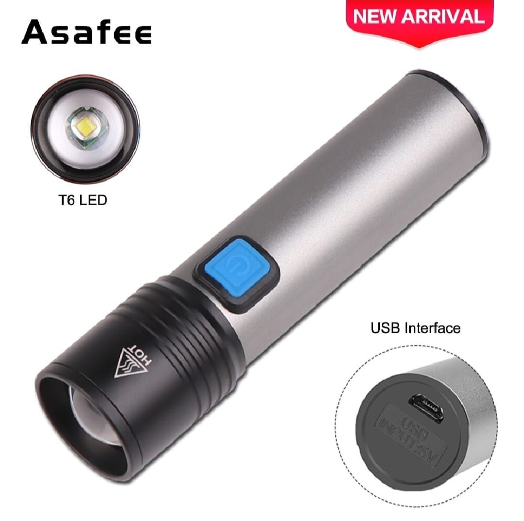 K31 USB Rechargeable LED Flash Light Flashlight View Gallery - Pakistan