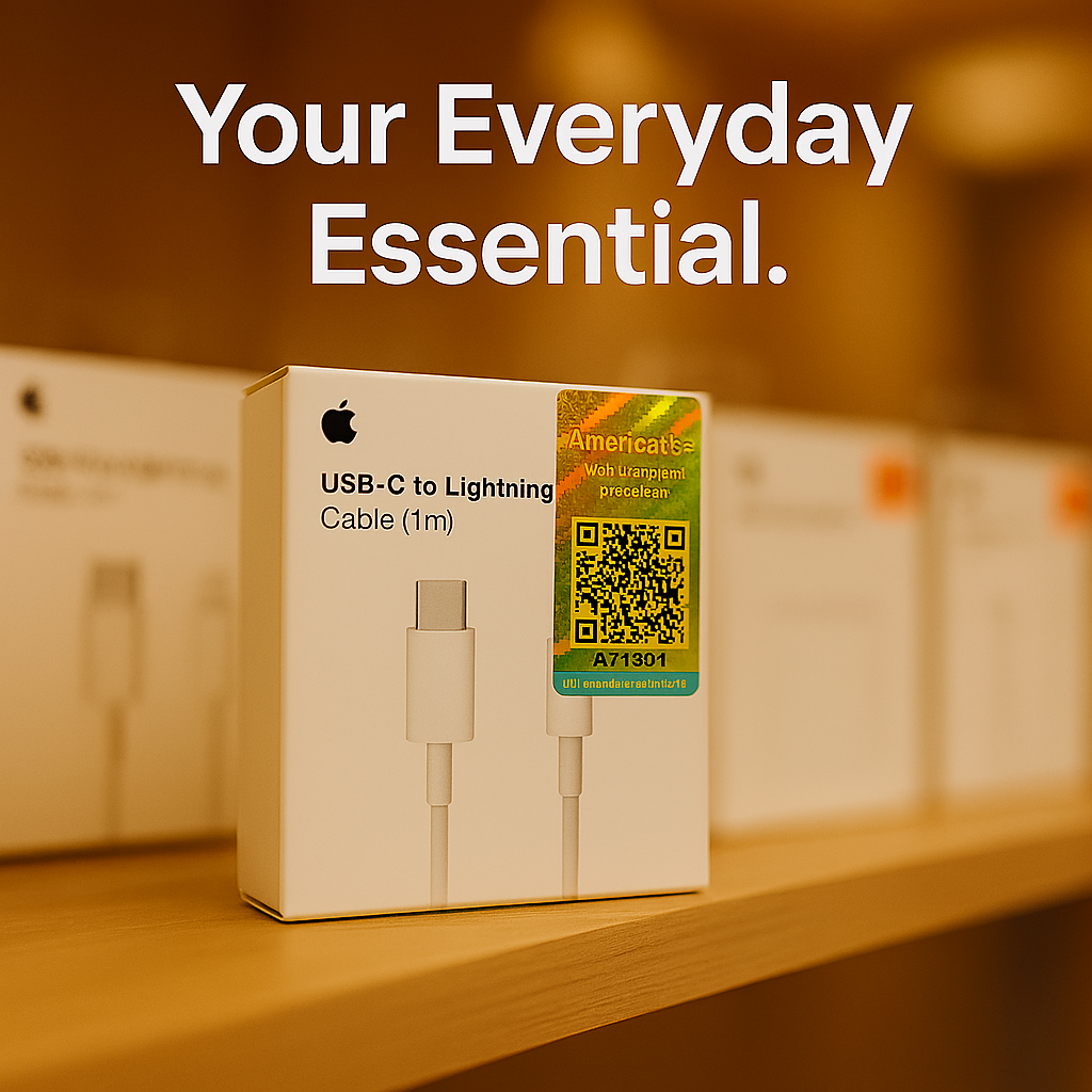 Type-C to iPhone Charging Cable – 99% Original Quality with Apple Logo View Gallery - Pakistan