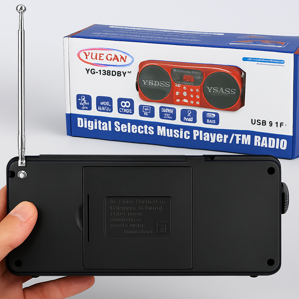 YUEGAN YG-1881BT Portable Digital Music Player with FM Radio, Bluetooth, USB &amp; TF View Gallery - Pakistan