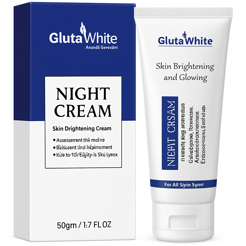 Gluta White Night Cream – Advanced Skin Brightening, Nourishing &amp; Anti-Aging Formula (50ml) View Gallery - Pakistan