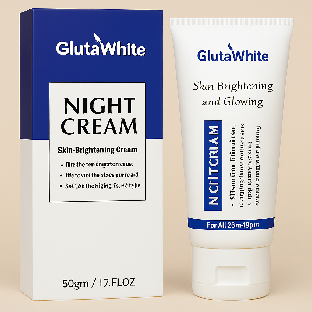 Gluta White Night Cream – Advanced Skin Brightening, Nourishing &amp; Anti-Aging Formula (50ml) View Gallery - Pakistan