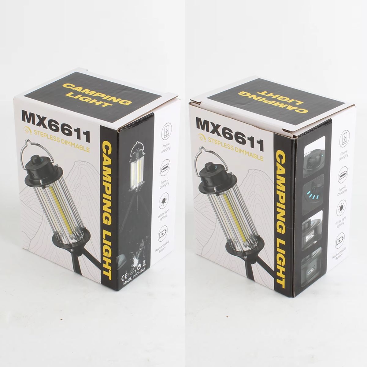 MX6611 Stepless Dimmable LED Camping Light – Portable Rechargeable Outdoor Lantern with Tripod Stand View Gallery - Pakistan