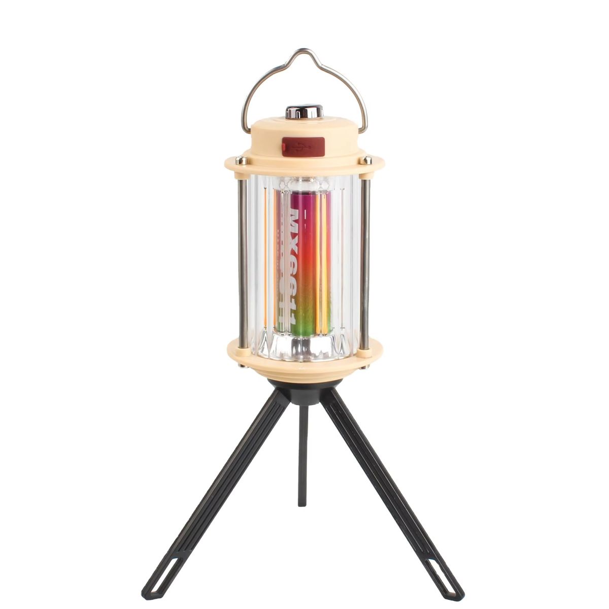 MX6611 Stepless Dimmable LED Camping Light – Portable Rechargeable Outdoor Lantern with Tripod Stand View Gallery - Pakistan
