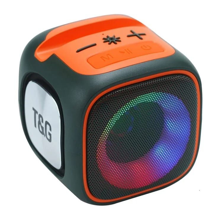 T&amp;G Portable Bluetooth Speaker with LED Lights, Phone Holder &amp; Powerful Bass – Wireless, USB, TF Card &amp; AUX Support – Model X-911 View Gallery - Pakistan